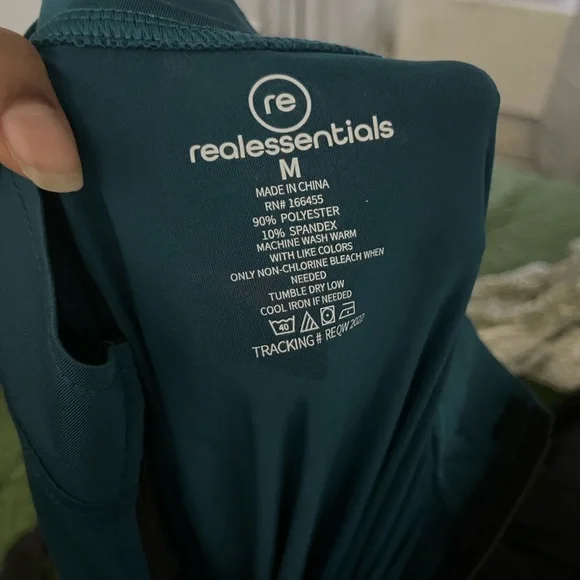 Essentials Teal Activewear Top - Picture 3 of 5